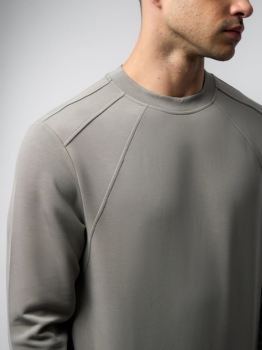 Modal Blend Fall Panel Sweatshirt Wrinkle Resistant Daily Wear