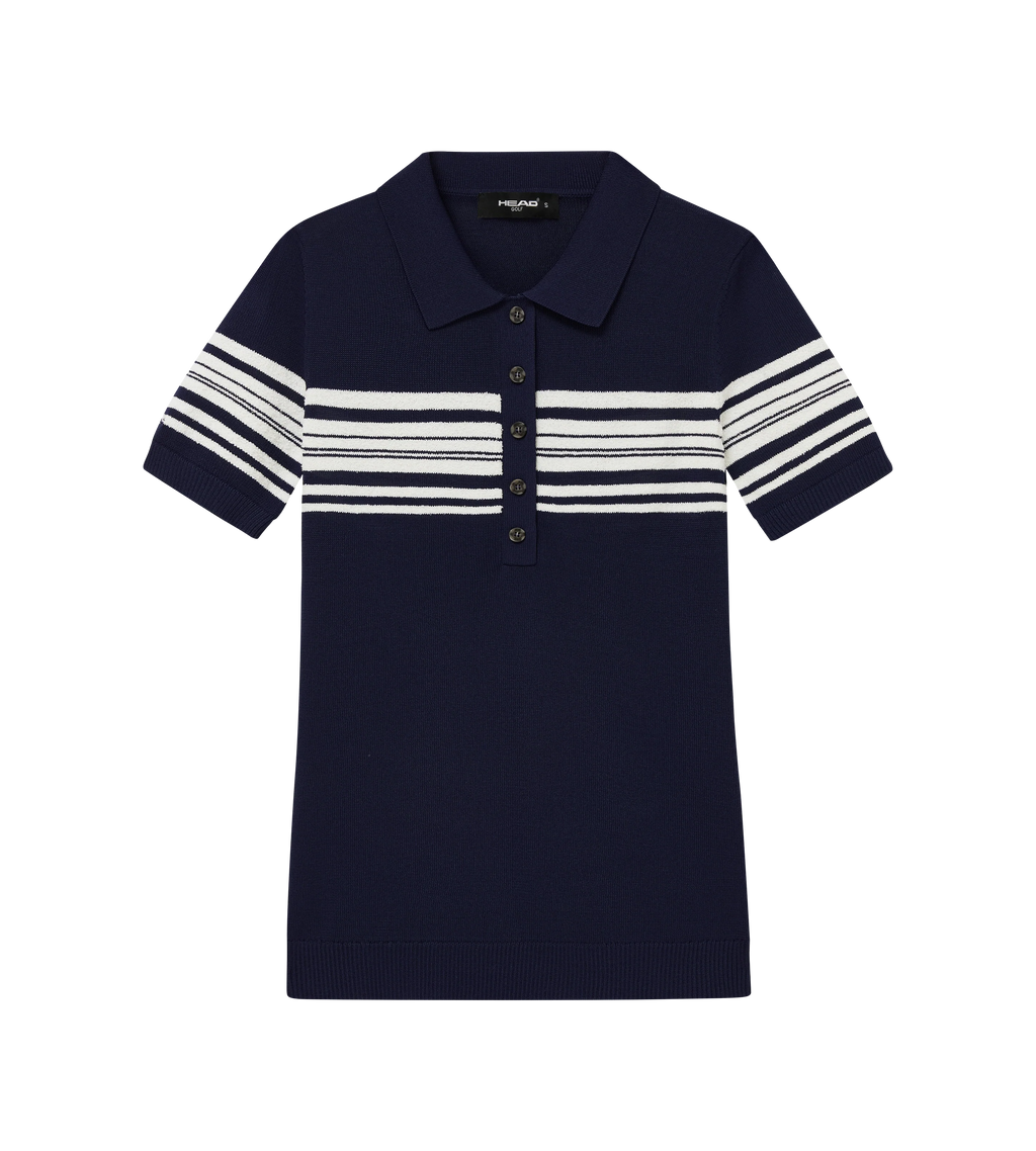 Stripe Knit Polo