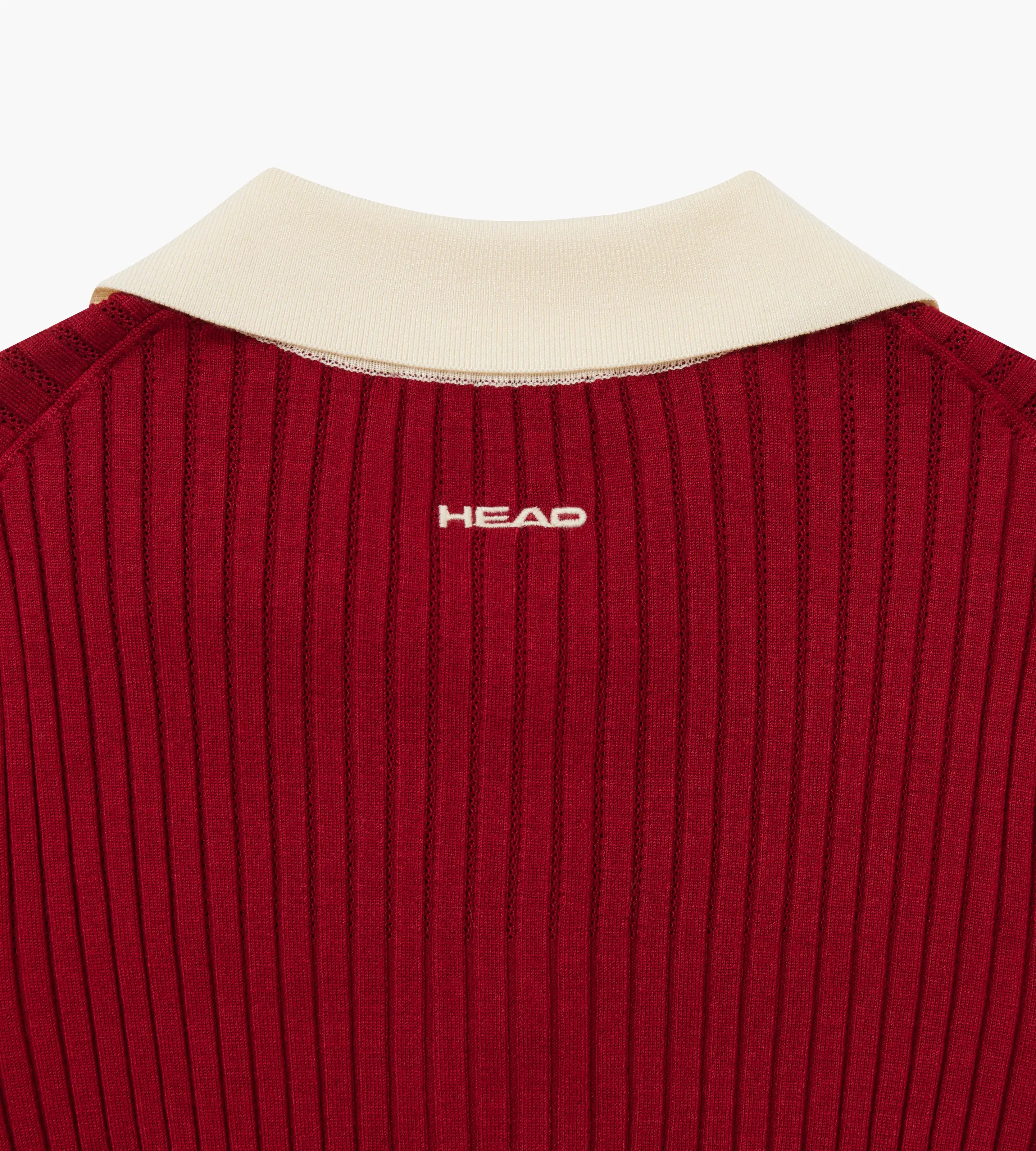 Pointelle Rib Long Sleeve Knit Polo