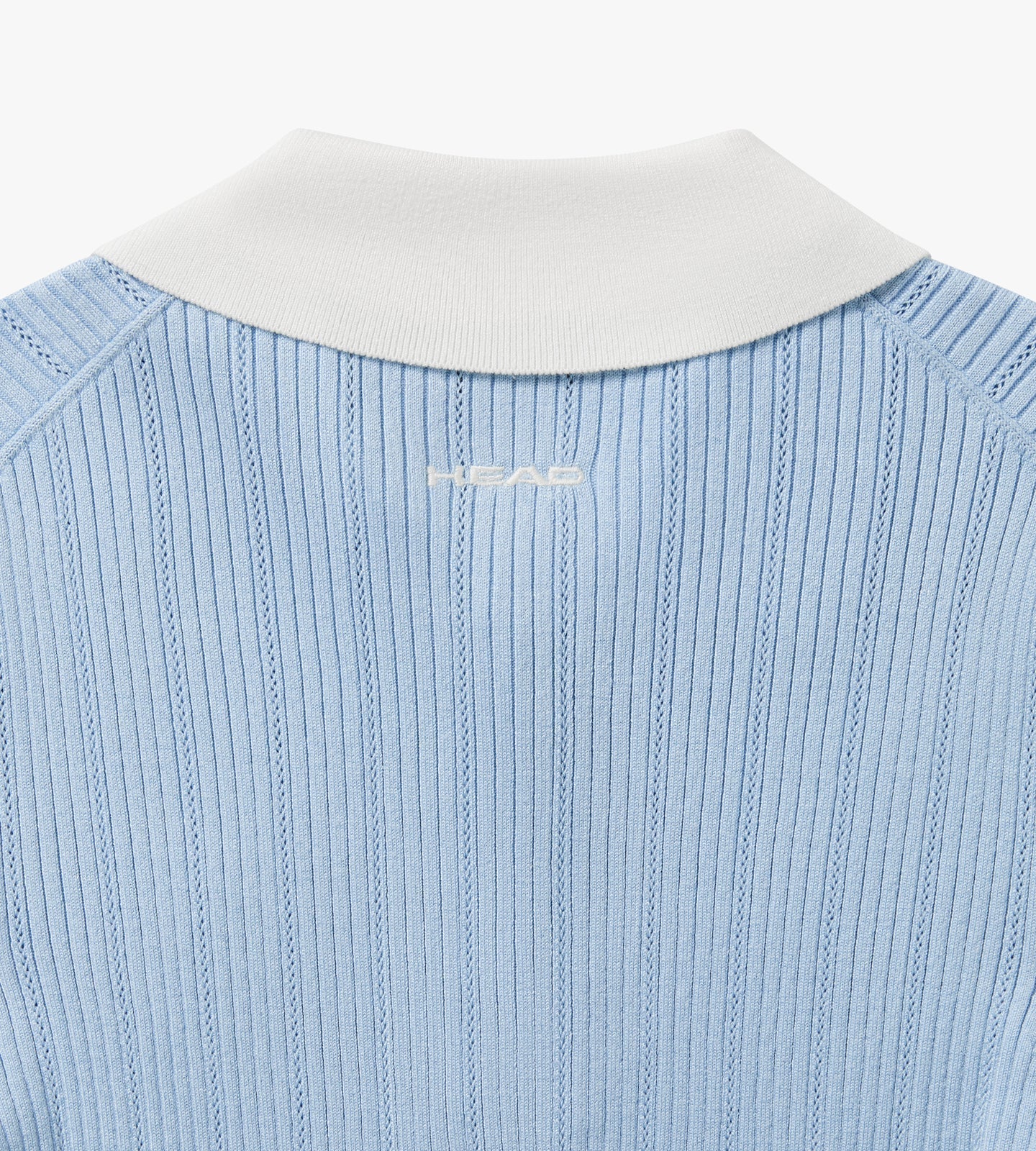 Long Sleeve Pointelle Knit Polo