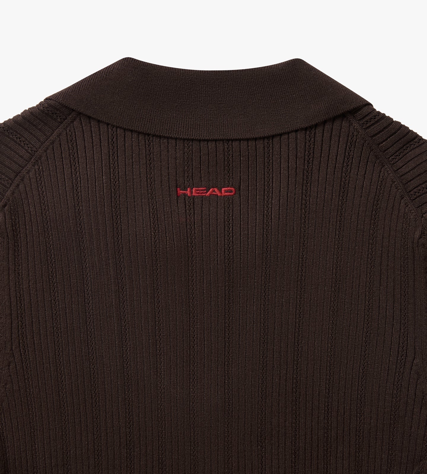 V Neck Pointelle Knit Polo